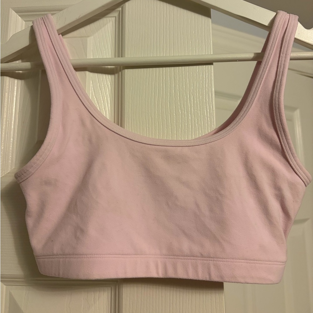 Aritzia TNA Golden Villa XS Pink Scoop Neck Bralette - Picture 2 of 4